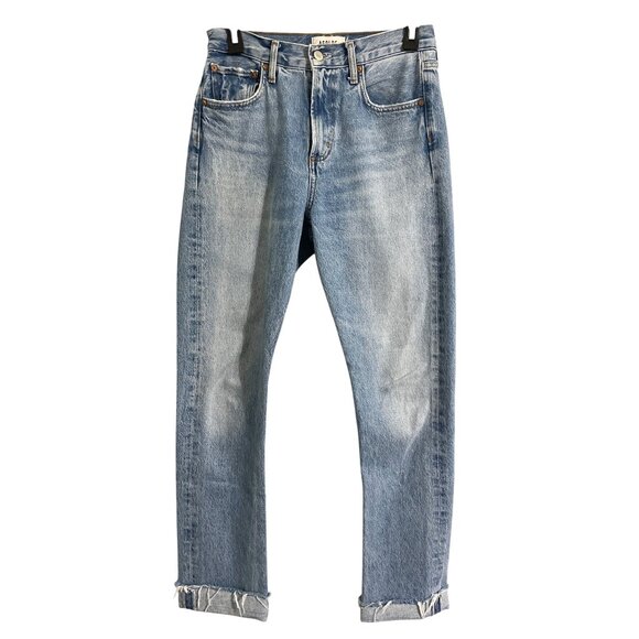 AGOLDE Cherie High Rise Straight Leg Light Wash Jeans size 25 - Picture 2 of 15